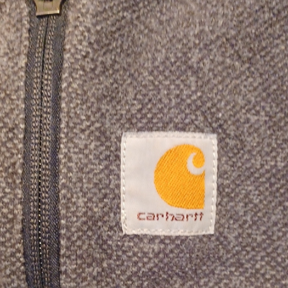 Carhartt Charcoal Full-Zip Fleece Jacket - Picture 2 of 4
